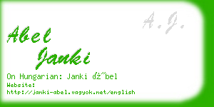 abel janki business card